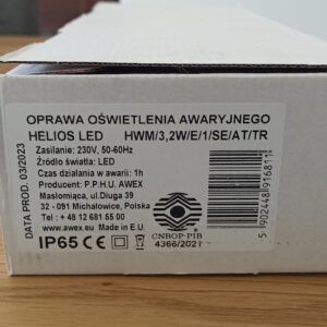OPRAWA ewakuacyjna n/t LED HWM/3,2W/E/1/SE/AT/TR IP65