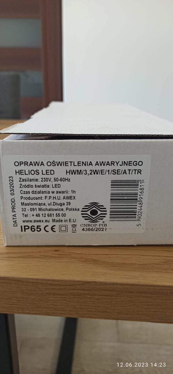 OPRAWA ewakuacyjna n/t LED HWM/3,2W/E/1/SE/AT/TR IP65